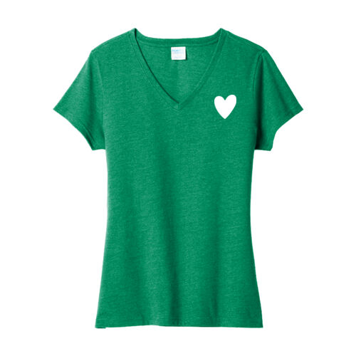 2 Logos - Women's Fan Favorite Blend V Neck Tee Thumbnail